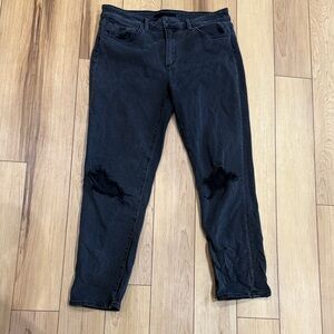 Joe's Jeans - Black Ripped Ankle Jeans